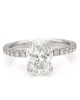 GIA Certified Oval Cut Diamond Solitaire in 18KW